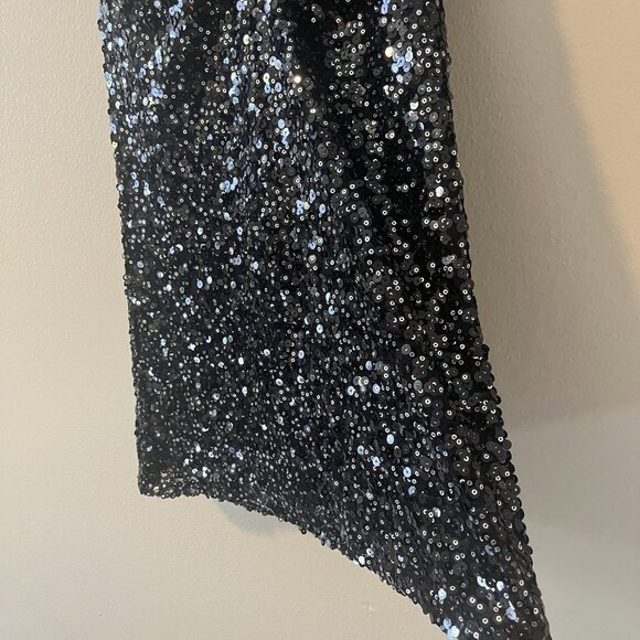 Lulus Black Sequin Sparkly Holiday New Years Mini Dress S Backless Sexy Club Hot - Picture 4 of 8